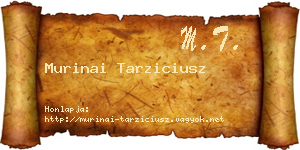 Murinai Tarziciusz névjegykártya